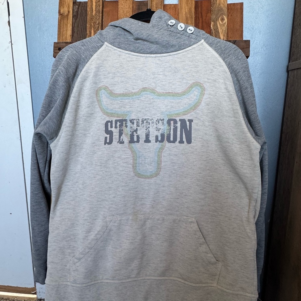 Stetson Gray & White Hoodie
